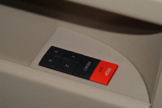 Door panel of a modern passenger car – memo function for seat and mirror adjustment