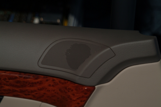 Door panel of a modern passenger car – speaker of the audio system