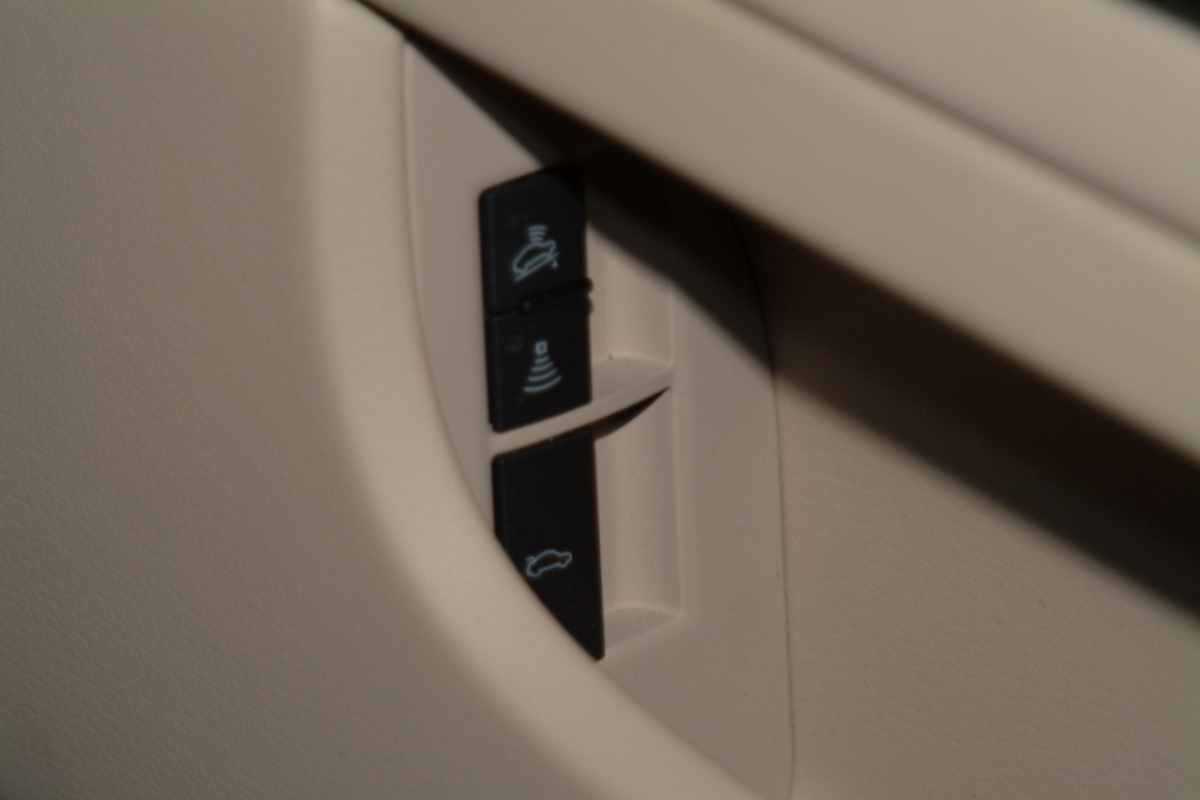 Door panel of a modern passenger car – remote unlocking